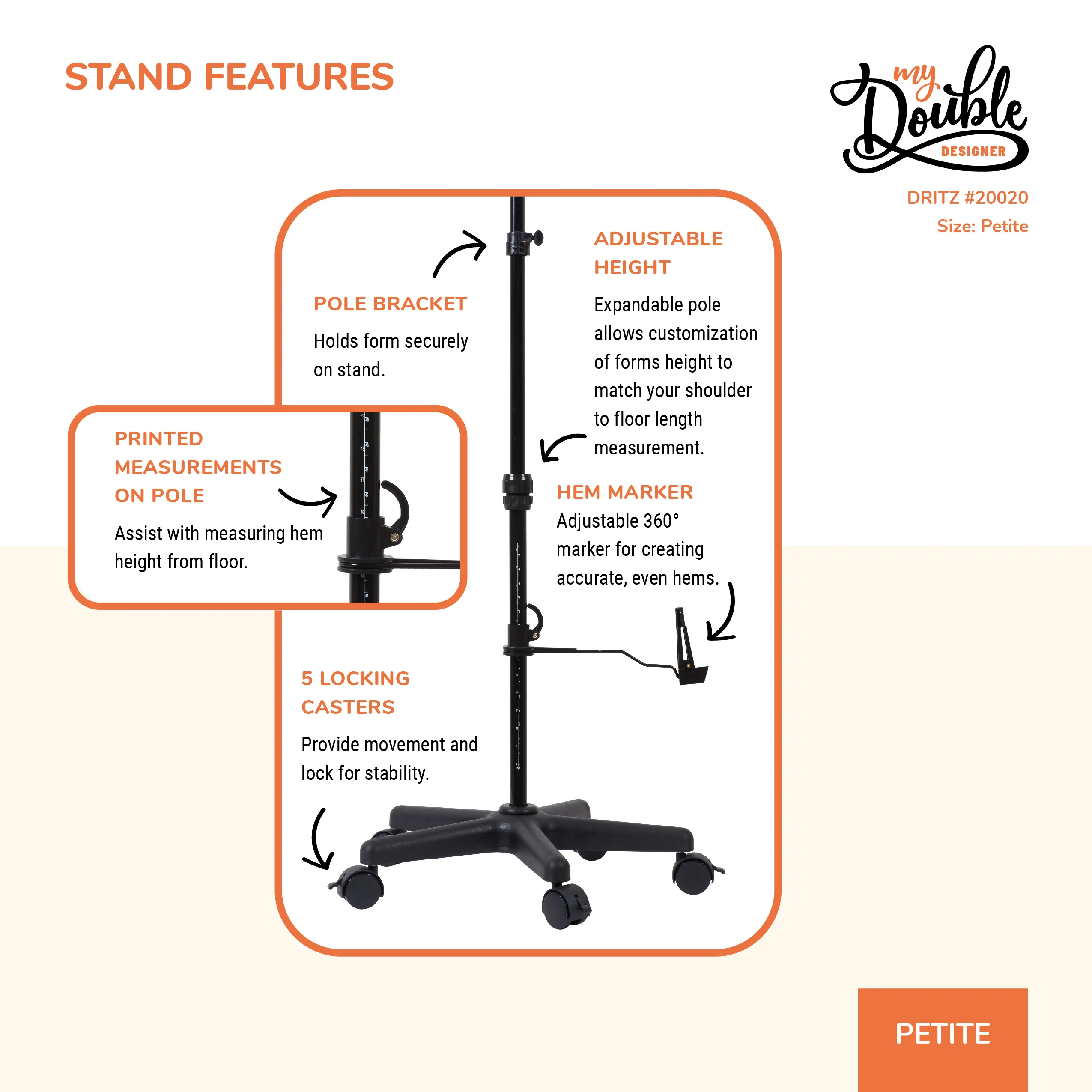 My Double Designer Adjustable Dress Form, Petite - Image 8